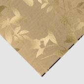 Elegantes Gold Hummingbirds Tissue Paper Seidenpapier (Ausschnitt)
