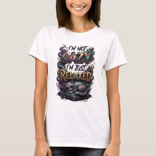 Elegantes Gold ICH BIN NICHT FAUL, ICH BIN NUR REL T-Shirt