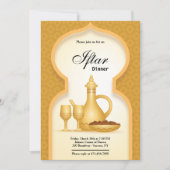 Elegantes Gold Iftar Einladung (Vorderseite)