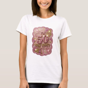 Elegantes Gold I'M 50 JETZT WAS Künstlerisches Mot T-Shirt
