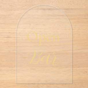 Elegantes Gold Imitats Foil Arch Akryllisches Open Acryleinladungen