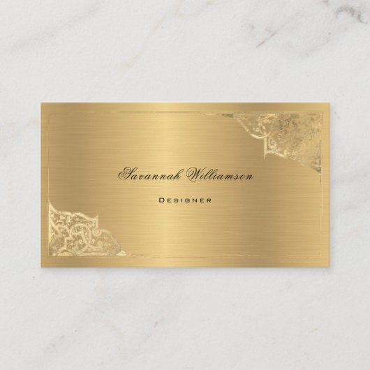 Elegantes Gold individuell anpassbar Visitenkarte (Vorderseite)