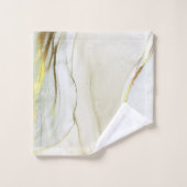 Elegantes Gold Ink Abstraktes Muster Badhandtuch Set (Waschlappen)