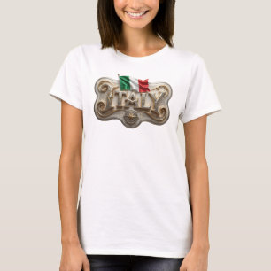 Elegantes Gold ITALIEN Tragbare Kunst T-Shirt