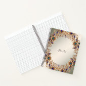 Elegantes Gold Jewel Blume Notebook Notizblock (Innenseite)