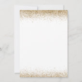 Elegantes Gold Joint Abschluss Foto Einladung (Rückseite)