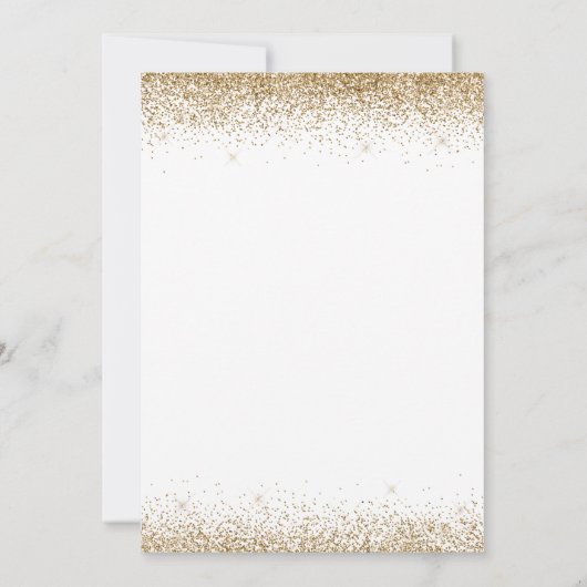 Elegantes Gold Joint Abschluss Foto Einladung (Rückseite)