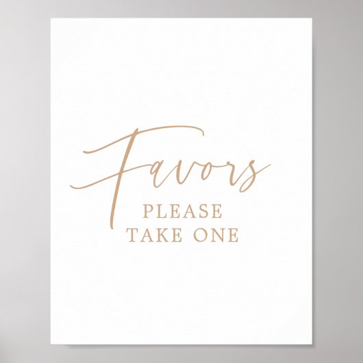 Elegantes Gold-Kalligrafie-Favoriten-Zeichen Poster (Vorne)