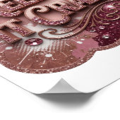 Elegantes Gold KEEPIN' IT CRAZY Druck Poster (Ecke)