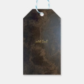 Elegantes Gold Kleeblatt, Kleeblatt-Look Geschenkanhänger (Rückseite)