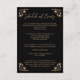 Elegantes Gold Kunst, Dichtung und Musik Begleitkarte