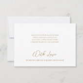 Elegantes Gold Kunst, Dichtung und Musik Dankeskarte (Rückseite)