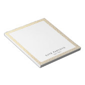 Elegantes Gold Lattice Muster Notepad Notizblock (angewinkelt)