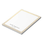 Elegantes Gold Lattice Muster Notepad Notizblock (Rotiert)