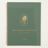 Elegantes Gold Leaf Klettergarten Botanisches Grün Planer (Vorderseite)