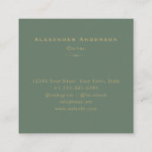 Elegantes Gold Leaf Klettergarten Quadratische Visitenkarte (Rückseite)