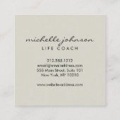 Elegantes Gold Leaf Logo auf Tan Quadratische Visitenkarte (Rückseite)