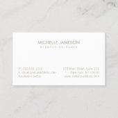 Elegantes Gold Leaf Logo auf Tan Visitenkarte (Rückseite)