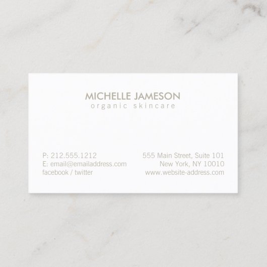 Elegantes Gold Leaf Logo auf Tan Visitenkarte (Rückseite)