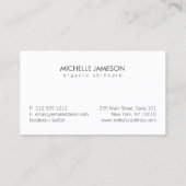 Elegantes Gold Leaf Logo auf Weiß Visitenkarte (Rückseite)