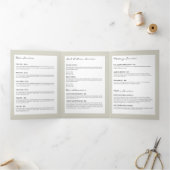 Elegantes Gold Leaf Logo Tan Salon, Wellness-Cente Dreifach Gefaltete Karte (Innenseite)