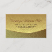 Elegantes Gold Leaf Look mit Luxus Damask Visitenkarte (Rückseite)