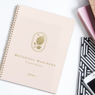 Elegantes Gold Leaf Minimaler Botanischer Weichros Planer