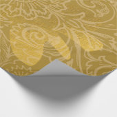 Elegantes Gold Leaf Ocher Classic Muster Geschenkpapier (Ecke)