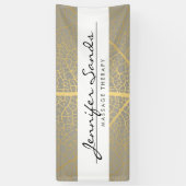 Elegantes Gold Leaf Tree Muster Banner (Vertikal)