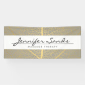 Elegantes Gold Leaf Tree Muster Banner (Horizontal)