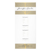 Elegantes Gold Leaf Tree Muster Werbekarte (Vorne)