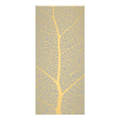 Elegantes Gold Leaf Tree Muster Werbekarte (Hinten)