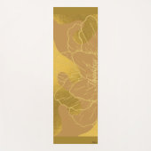 Elegantes Gold Leaf und Blume Hintergrund Yogamatte (Vorderseite)