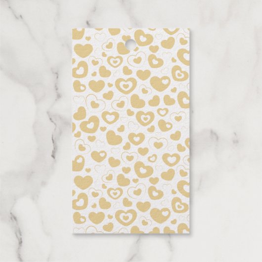 Elegantes Gold Liebe Herz Geschenkanhänger (Rückseite)