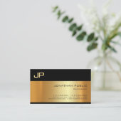 Elegantes Gold Light Shadow Beruflich Artistic Visitenkarte (Stehend Vorderseite)