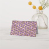 Elegantes Gold Lila Art Deco Platzkarte (Rückseite)