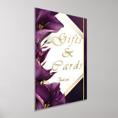 Elegantes Gold & Lila Calla Lily Hochzeitsgeschenk Foliendrucke (Ablage )