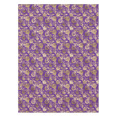 Elegantes Gold Lila Floral Tischdecke (Vorderseite)