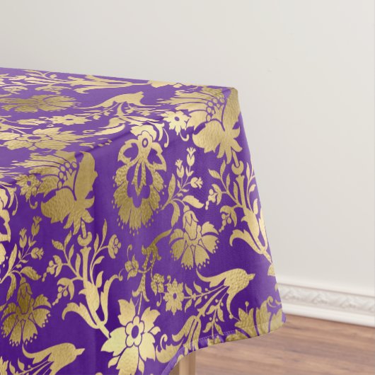 Elegantes Gold Lila Floral Tischdecke (Beispiel)