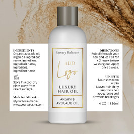 Elegantes Gold Logo 4 OZ Kosmetisches Flaschenetik Rechteckiger Aufkleber