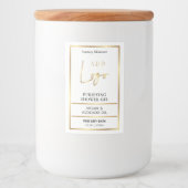 Elegantes Gold Logo 8 bis 16 OZ Cosmetic Flasche L Lebensmitteletikett (Vorderseite)