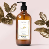 Elegantes Gold Logo 8 bis 16 OZ Cosmetic Flasche L Lebensmitteletikett