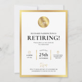 Elegantes Gold-Logo Formal für die Mitarbeiterrent Einladung (Vorderseite)