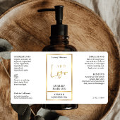 Elegantes Gold Logo Haarbläser Flaschenetikett