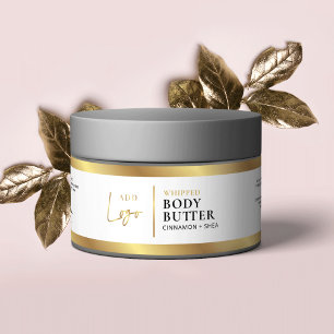 Elegantes Gold Logo Lux Cosmetic Jar Wrapper Label Wasserflaschenetikett