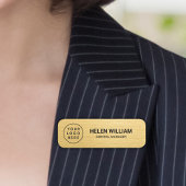 Elegantes Gold-Logo Namensschild