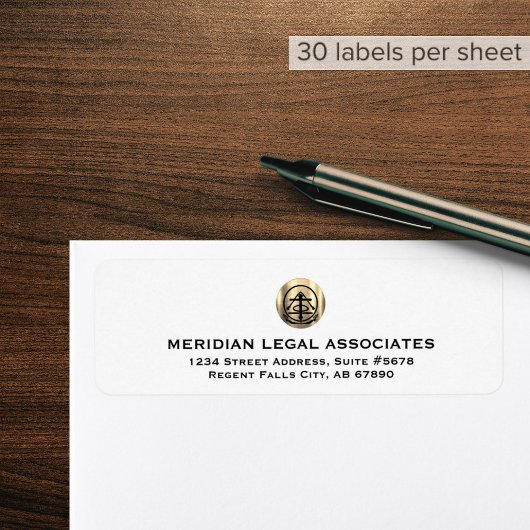 Elegantes Gold-Logo-Rückgabezeichen