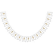 Elegantes Gold Look Ballerina Ballet Dancer Party Wimpelkette (Alle)