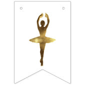 Elegantes Gold Look Ballerina Ballet Dancer Party Wimpelkette (Zweite Fahne)