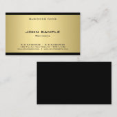 Elegantes Gold Look Beruflich Moderne Vorlage Top Visitenkarte (Vorne/Hinten)